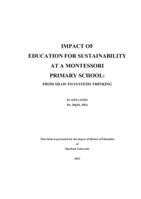 Impact of education for sustainability at a Montessori primary school: From silos to systems thinking