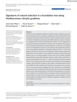 Signatures of natural selection in a foundation tree along Mediterranean climatic gradients