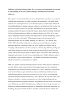 Influencers and brands behaving badly: How governments and organisations are reacting to and regulating for the cross-cultural challenges of working with social media influencers