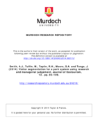 Visitor segmentation for a park system using research and managerial judgement