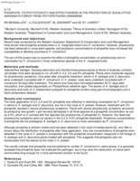 Phosphite: its phytotoxicity and effectiveness in the protection of Eucalyptus marginata forest from Phytophthora cinnamomi