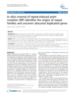 In silico reversal of repeat-induced point mutation (RIP) identifies the origins of repeat families and uncovers obscured duplicated genes