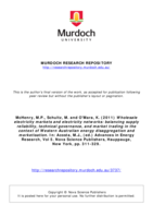 Wholesale electricity markets and electricity networks: balancing supply reliability, technical governance, and market trading in the context of Western Australian energy disaggregation and marketisation
