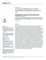 Unraveling candidate genomic regions responsible for delayed leaf senescence in rice