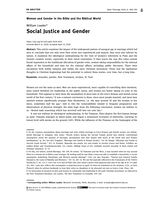 Social justice and gender