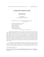 Ecological ethics and media technology