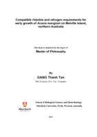 Compatible rhizobia and nitrogen requirements for early growth of Acacia mangium on Melville Island, Northern Australia
