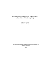 The relation between distress-risk, B/M and return: is it consistent with rational pricing?