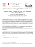 Additional controls to enhance the active power management within islanded microgrids