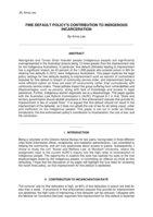 Fine default policy's contribution to indigenous incarceration