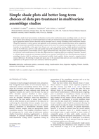 Simple shade plots aid better long-term choices of data pre-treatment in multivariate assemblage studies