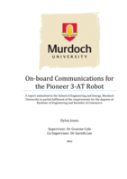 On-board communications for the pioneer 3-AT Robot