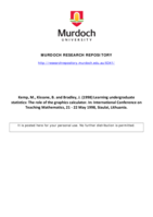 Learning undergraduate statistics: The role of the graphics calculator