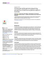 A three-year whole genome sequencing perspective of Enterococcus faecium sepsis in Australia