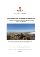 Critical success factors and challenges for Landscape-Scale wildlife corridor governance and management: Ideas to inform good practice