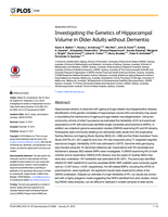 Investigating the genetics of hippocampal volume in older adults without dementia