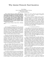 Why internet protocols need incentives