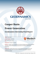 Cooper Basin power generation