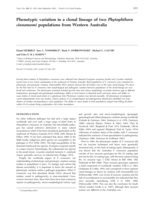 Phenotypic variation in a clonal lineage of two Phytophthora cinnamomi populations from Western Australia