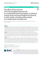 The effect of the inclusion of trunk-strengthening exercises to a multimodal exercise program on physical activity levels and psychological functioning in older adults: Secondary data analysis of a randomized controlled trial
