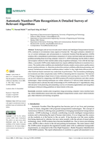 Automatic number plate recognition: A detailed survey of relevant algorithms
