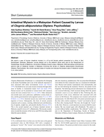 Intestinal myiasis in a Malaysian patient caused by larvae of Clogmia albipunctatus (Diptera: Psychodidae)