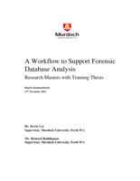 A workflow to support forensic database analysis