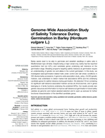 Genome-wide association study of salinity tolerance during germination in barley (Hordeum vulgare L.)