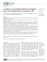 Lymphocyte reconstitution following autologous stem cell transplantation for progressive MS