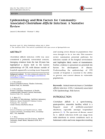 Epidemiology and risk factors for community-associated clostridium difficile infection: A narrative review