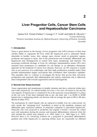 Liver progenitor cells, Cancer stem cells and hepatocellular carcinoma