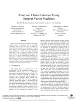 Reservoir characterization using support vector machines