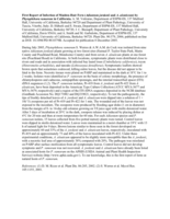 First Report of Infection of Maiden-Hair Fern (Adiantum jordanii and A. aleuticum) by Phytophthora ramorum in California