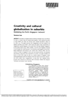 Creativity and cultural globalisation in suburbia: Mediating the Perth-Singapore 'network'