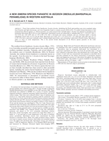 A new eimeria species parasitic in Isoodon obesulus (Marsupialia: Peramelidae) in Western Australia