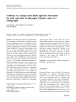 Evidence of a unique inter-allelic epistatic interaction for seed coat color in pigeonpea [Cajanus cajan (L.) Millspaugh]
