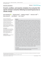 Growth, condition, and maturity schedules of an estuarine fish species change in estuaries following increased hypoxia due to climate change