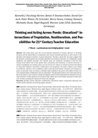 Thinking and acting across ponds: Glocalized* intersections of trepidation, neoliberalism, and possibilities for 21st century teacher education