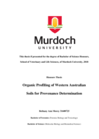 Organic profiling of Western Australia soils for provenance determination