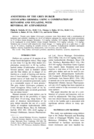 Anesthesia of the grey duiker (Sylvicapra grimmia) using a combination of ketamine and xylazine, with reversal by atipamezole