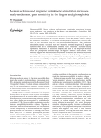 Motion sickness and migraine: optokinetic stimulation increases scalp tenderness, pain sensitivity in the fingers and photophobia