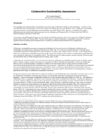 Collaborative sustainability assessment