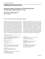 Integrated genomics, physiology and breeding approaches for improving drought tolerance in crops