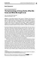 The epistemology of group duties: What we know and what we ought to do