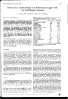 Intracranial haemorrhage in a dobermann puppy with von Willebrand's disease