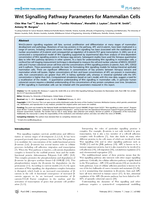 Wnt signalling pathway parameters for mammalian cells