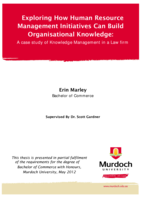 Exploring how human resource management initiatives can build organisational knowledge: A case study of knowledge management in a law firm