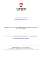 Prejudice against Muslim Australians: The role of values, gender and consensus