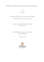 Development of a method to recover fingerprints from textured surfaces