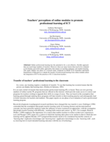 Teachers' perceptions of online modules to promote professional learning of ICT